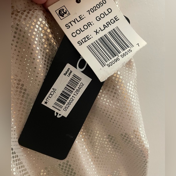 NEW Bebe Gold Sparkle Cowl Neck Lined Mini Slip Dress Size XL New Year's Dress! - Picture 7 of 12
